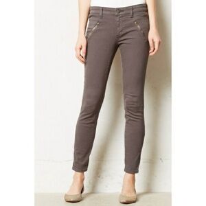 Anthropologie Pilcro and the Letterpress Grey Ankle Zip Mid Rise Skinny Jean 29